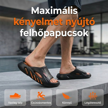 🔥 Csúszásmentes Vastag Talpú Felhő Papucsok Férfiaknak 🏖️🌊