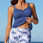 [S-3XL]💃Nyári Cool Deal-40% LE🌊🎨Tummy Control Kétrészes Tankini Szett