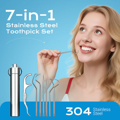 🔥 1+1 INGYEN! 🦷 Precíziós acél fogselyem – 0,1 mm ultrafinom hegy, könnyen behatol a fogközökbe, alapos tisztítás✨
