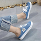 💐Női farmer anyagú slip-on papucs – kényelmes talp és laza stílus 👟☀️