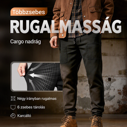 👖MultiPants – Extra rugalmas és strapabíró sokzsebes férfi cargo nadrág, maximális kényelemmel✨