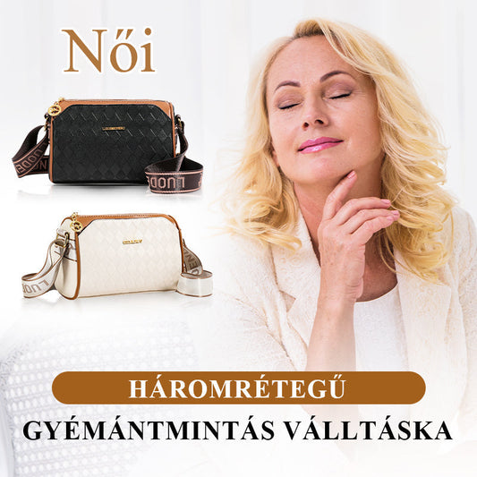 👜 Divatos női válltáska gyémántmintával