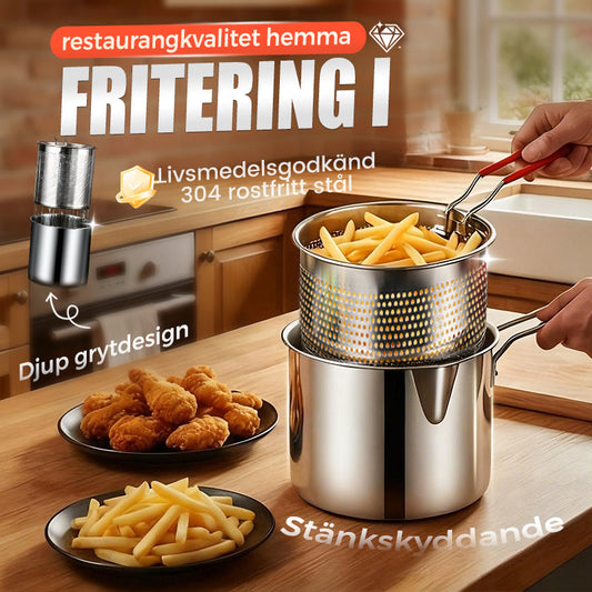🍳 304-es rozsdamentes acél multifunkcionális serpenyő – 4 funkció egy edényben, kevesebb mosogatnivaló, Utánvéttel!