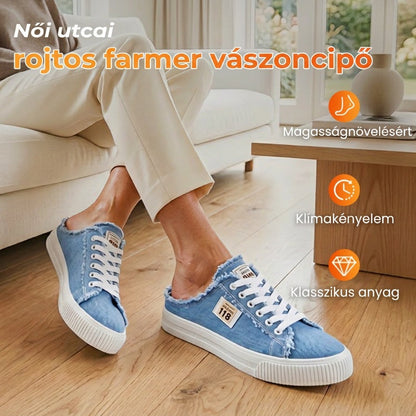 👟 2026-os új modell: női farmeranyagból készült papucs ☀️