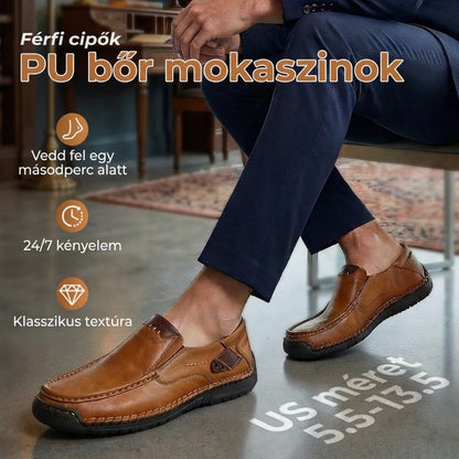 💼 Elegáns, természetes bőrből készült férfi cipő – kényelmes mindennapi viseletre | Kényelmes modell, biztos lépés – üzleti találkozókra és sétákra 🌿