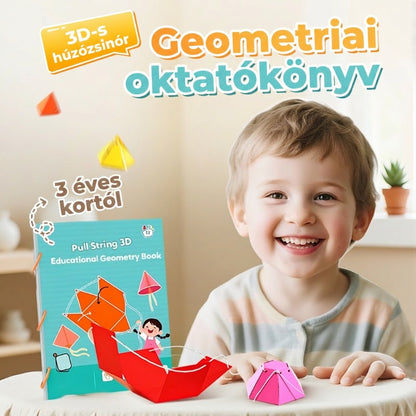 👶💖 Húzószálas 3D geometriai tanulási könyv 🧠