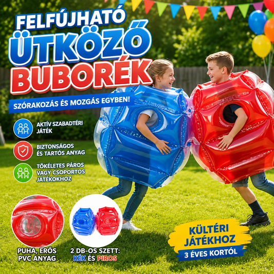 🤼 Gyermek felfújható ütközésvédő buborékruha