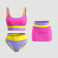 🏖️👙 Ütős színblokkos, patchwork bikini