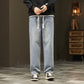 👖【M–4XL】Férfi laza egyenes fazonú farmernadrág – Tágas szabás, maximális kényelem hétköznapokra✨