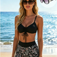 🌞👙 Női bikini szett zsinórral és mintával (rövidnadrággal) ⛱️