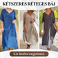 【S-4XL】💞Női, két darabos megjelenésű, lebegő midi ruha