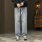 👖【M–4XL】Férfi laza egyenes fazonú farmernadrág – Tágas szabás, maximális kényelem hétköznapokra✨