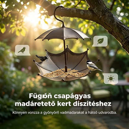 🐦Függő esernyős madáretető és fürdő