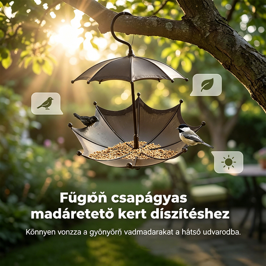 🐦Függő esernyős madáretető és fürdő