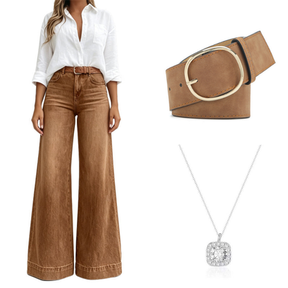 👖 Női vintage magasderekú szélesszárú farmer – Hosszabbnak tűnő lábak, könnyű kényelem✨