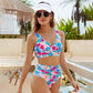 【S-2XL】👙Női divatos, szexi, nyomtatott fürdőruha 3 darabos szett