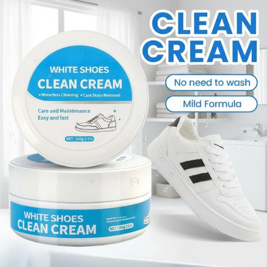🧼 Mosás Nélküli Cipő- és Bőr Tisztító Krém - Folteltávolító Szivaccsal 👟✨