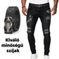 👖Férfi stílusos, szakadt skinny farmer