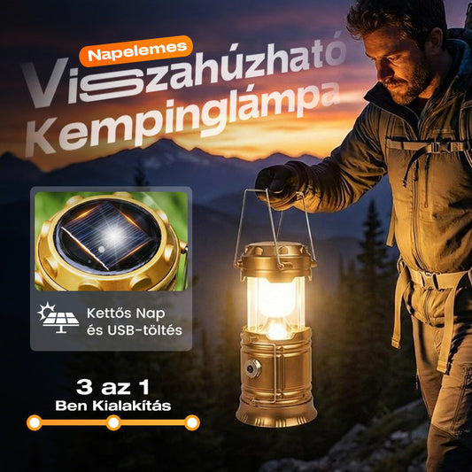 🔥50% kedvezmény korlátozott ideig⛺️Napenergiával működő, behúzható kempinglámpa