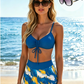 🌞👙 Női bikini szett zsinórral és mintával (rövidnadrággal) ⛱️