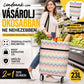 🛍️✨ Átalakítható bevásárlótáska – elrejti a kerekeket, 20 kg-ot bír, cipzárral bővíthető!