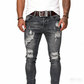 👖Férfi stílusos, szakadt skinny farmer