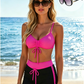 🌞👙 Női bikini szett zsinórral és mintával (rövidnadrággal) ⛱️