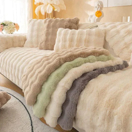 🔥50% Kedvezmény korlátozott ideig, megvastagított nyúl szőrme kanapéhuzat🔥