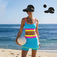 🏖️👙 Ütős színblokkos, patchwork bikini