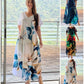 🎉Korlátozott idő 50% OFF✨👗Női laza alkalmi V-nyakú nyomtatott rövid ujjú ruhák