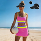 🏖️👙 Ütős színblokkos, patchwork bikini