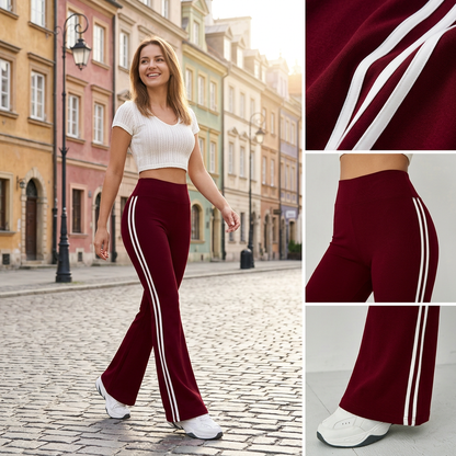 💪Magas derekú csíkos táguló szárú nadrág S–5XL