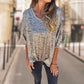 🌞HOT SALE 40% OFF👚Női laza V-nyakú leopárd nyomtatott fél ujjú póló