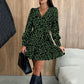 💐Női elegáns leopárd mintás Wrap Mini ruha🌸