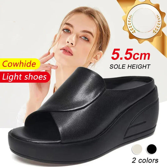 👡 Ferde Sarok Szandál – 5,5 cm Komfort Emelés | Elegáns & Nyári Stílus ✨📏🌴