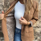 🌸[S-4XL]💐 Női stílusos blézer leopárd mintás béléssel