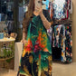 🎉Korlátozott idő 50% OFF✨👗Női laza alkalmi V-nyakú nyomtatott rövid ujjú ruhák