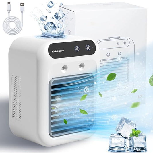 ❄️ Nyári 40% ár ❄️ Mini hordozható légkondicionáló hűtő és párásító funkcióval