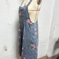 😍【S-XL】🌸2025 Új Divat🌸 Vintage Virágmintás Farmer Overall
