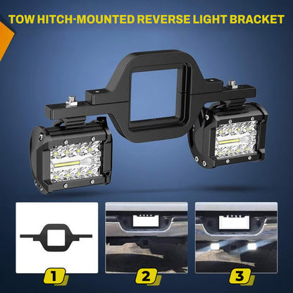 🚙💡4 hüvelykes, 60 W-os LED-es lámpatestek vonóhorog-tartóval