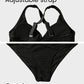 👙👙2025 Új típus ~50% KI 👙Texturált, csomózott elülső, magas derekú bikiniszett