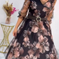 💃🏻【S-4XL】🌺Francia sifon virágos ruha