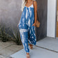 🔥Nyári forró eladó 50% KI💝✨Női divat spagetti pántos nyomtatott Jumpsuit