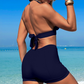 Halter Neck Top és Fitted Swim Shorts szétválasztható fürdőruha