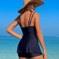 🔥👙 Női kétrészes magas fürdőruha Tankini ruha