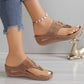 Női Slip-On Wedge Tanga szandálok