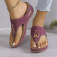Női Slip-On Wedge Tanga szandálok