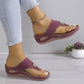 Női Slip-On Wedge Tanga szandálok