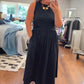 Női elegáns Crew nyakú Maxi ruha👗