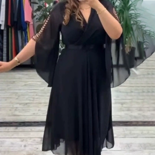 😄👗[S-4XL]💃 Női elegáns V-nyakú ruhák 🍃✨